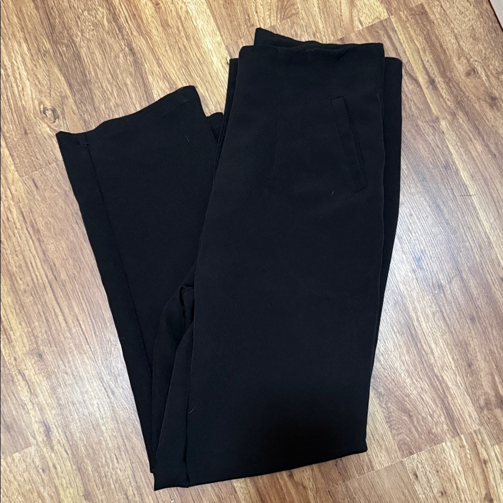 Black High-Waist Ponte Pants